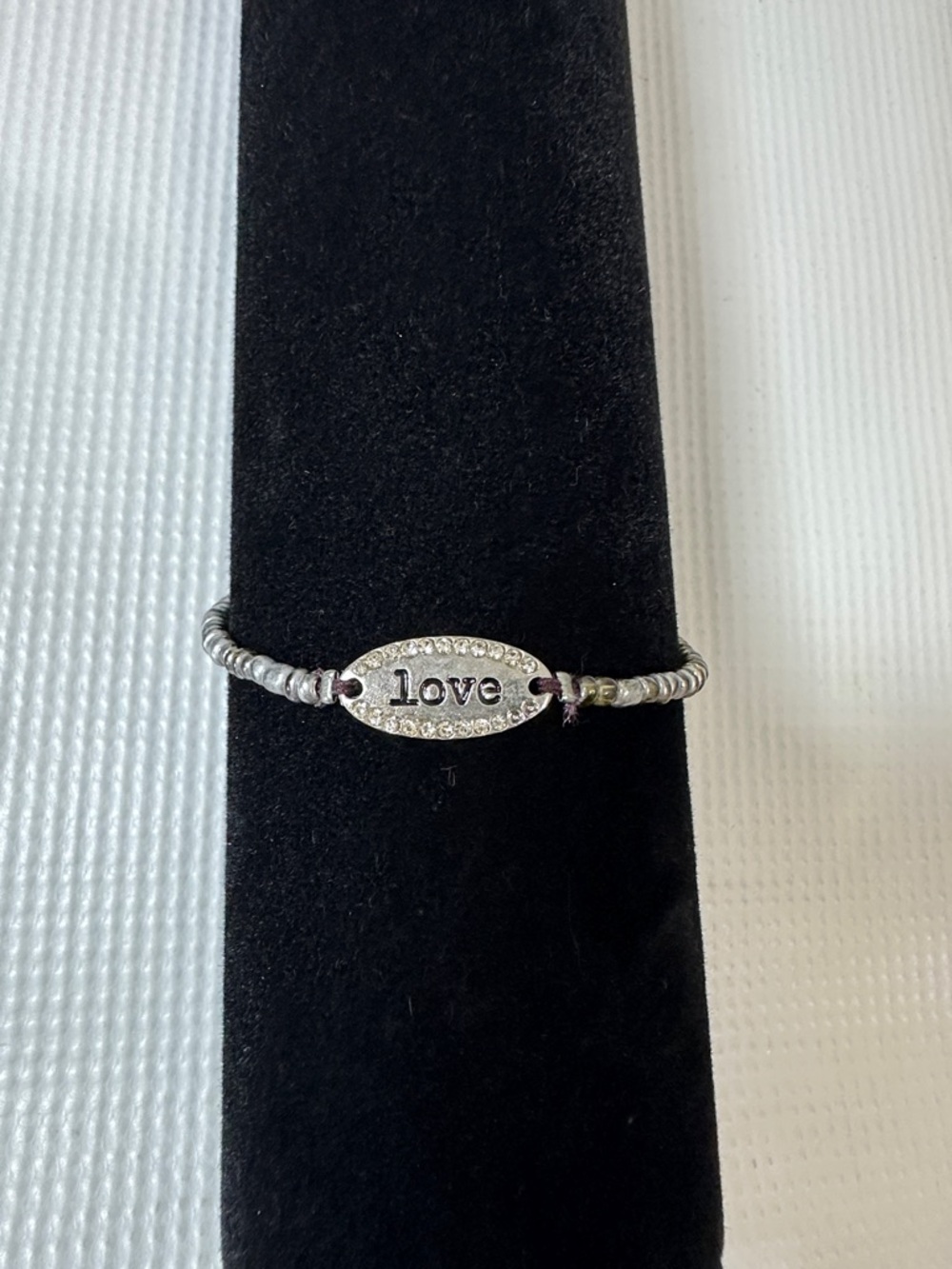 Silver 'Love' Bead Bracelet - Elegant Women’s Jewelry